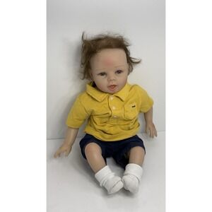 18" Realistic Weighted Baby Doll Reborn Style Vinyl Head Cloth Body Rooted Hair